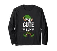 The Cute Elf Party Family Group Matching X-mas Cutest Detto Maglia a Manica