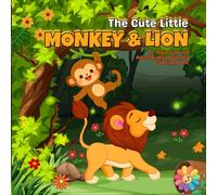 The Cute Little: MONKEY & LION: on Their Fun and Adventerous Journey: Coloring Book