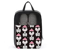 The Cute Penguin Smiley Is Very Cute And Funny Shoe Bag with Zipper & Handle, Waterproof Breathable Portable
