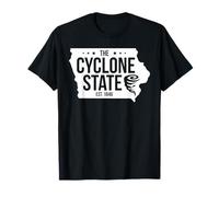 The Cyclone State Iowa Map Proud EST 1846 Uomini Donne Maglietta