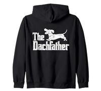 The Dachfather Funny Dachshund Father's Day Pet Dog Lover Felpa con Cappuccio