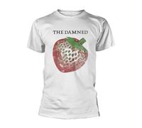 The Damned 'Strawberries' (Bianco) T-Shirt - NUOVO E UFFICIALE