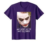 The Dark Knight Joker Stranger Maglietta, Bambini, Viola, 8 Anni