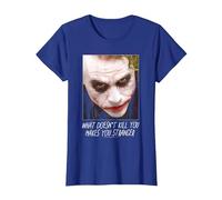 The Dark Knight Joker Stranger Maglietta, Donna, Blu Reale, M