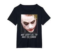 The Dark Knight Joker Stranger Maglietta, Donna Plus-Size, Nero, 2X