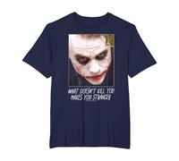 The Dark Knight Joker Stranger Maglietta, Uomo Taglie Grandi, Navy, 4X Tall