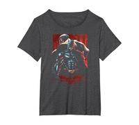 The Dark Knight Rises Batman & Bane Maglietta, Donna Plus-Size, Grigio Scuro, 4X