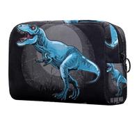 The Dark Wild Dinosaur Trousse per cosmetici da donna, trousse da viaggio per articoli da toeletta grandi, pratica borsa organizer con cerniera, Multi, 18.5x7.5x13cm/7.3x3x5.1in, Beauty case