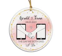 The Day We Both Said "I Do" Decorazioni Natalizie Da Appendere Unico Addobbi Albero Di Natale Con Corda Ornamenti Natalizia Per Auto Interno Soggiorno Casa