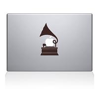 The Decal Guru 2097-mac-12 m-bla Gramophone Decal Sticker in vinile marrone Brown 12" MacBook