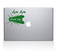 The Decal Guru Bye Bye Fruit Fly - Adesivo in vinile per MacBook Pro 15" (2016 e successivi), colore: Verde (1032-MAC-15X-LG)