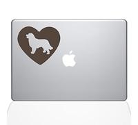 The Decal Guru Heart bernese mountain Dog MacBook Decal Sticker in vinile - 30,5 cm MacBook - marrone (1322-mac-12 m-bro)