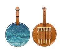 The Deep Blue Sea - Borsa portaoggetti per tee da golf, design portatile, facile da organizzare, Marrone, Taglia unica