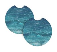 The Deep Blue Sea Car Coasters, confezione da 2 sottobicchieri universali per auto, accessori per interni auto, 2,7 pollici, e (circa 6,9 cm).