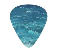 The Deep Blue Sea - Set di plettri per chitarra, 12 pezzi, sottili, medi e spessi, adatti per chitarra, basso, chitarra elettrica e ukulele