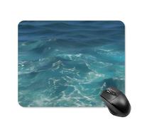 The Deep Blue Sea Tappetino per mouse con bordo cucito, panno lavabile, antiscivolo, design perfetto per giochi, laptop, lavoro in ufficio