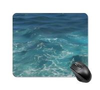 The Deep Blue Sea Tappetino per mouse con bordo cucito, panno lavabile, antiscivolo, design perfetto per giochi, laptop, lavoro in ufficio