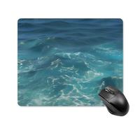 The Deep Blue Sea Tappetino per mouse con bordo cucito, panno lavabile, antiscivolo, design perfetto per giochi, laptop, lavoro in ufficio