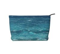 The Deep Blue Sea - Trousse per trucchi in velluto a coste, versatile, con cerniera, per uso quotidiano e organizer da viaggio, Nero , Taglia unica