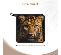 The deep-Eyed Leopard 2PCS quadrato in silicone anti-scottatura mat - 18 cm tappetino isolante multifunzionale, adatto per cucinare, barbecue, tè, ecc.