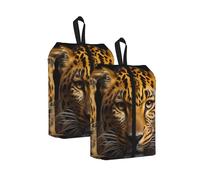 The deep-Eyed Leopard - Borsa per scarpe da viaggio, impermeabile, con manico, per valigia, scarpe da ginnastica, stivali, palestra, 1 pezzo, 2 pezzi, One Size, Classico