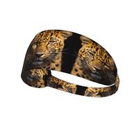 The Deep Eyed Leopard Elastici Antiscivolo Traspirante Del Sudore Fasce per Capelli per Donne & Uomini Allenamento Headwrap per Palestra, Corsa, Yoga, Tennis