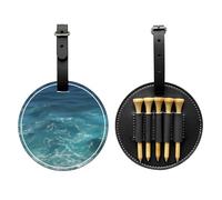 The Deep Ocean - Borsa portaoggetti per tee da golf, design portatile, facile da organizzare, nero, Taglia unica