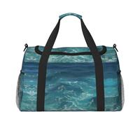 The Deep Ocean - Borsone da viaggio con stampa oceano, borsa a tracolla per weekender, borsa sportiva da palestra per uomini e donne