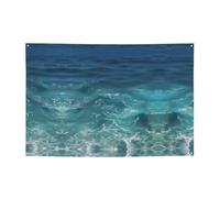 The Deep Ocean - Striscione natalizio per creare atmosfera, 119,4 x 180,3 cm, per Natale, feste notturne, riunioni di amici