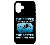 The Deeper You Go The Better It Feels Scuba Diving Custodia per iPhone 16