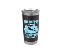 The Deeper You Go The Better It Feels Scuba Fun Diver Diving Bicchiere termico in acciaio inox doppia parete