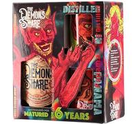 The Demon's Share Rum, 700ml, Note Vanigliate, Speziate e di Cuoio, Rum Scuro Artigianale di Panama, Invecchiato 6 Anni in Botti di ex Bourbon Americano, Confezione Regalo con due latte, 40% Vol