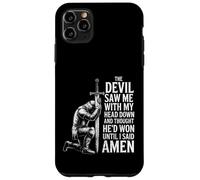 The Devil Saw Me Thought He'd Won Christian Religious Saying Custodia per iPhone 11 Pro Max