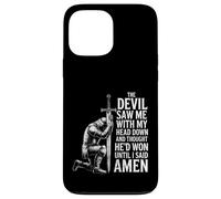 The Devil Saw Me Thought He'd Won Christian Religious Saying Custodia per iPhone 13 Pro Max