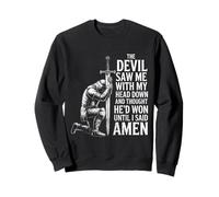 The Devil Saw Me Thought He'd Won Christian Religious Saying Felpa