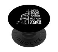 The Devil Saw Me Thought He'd Won Christian Religious Saying PopSockets PopGrip Adesivo