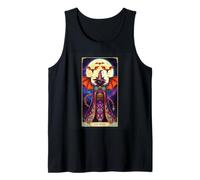 The Devil Tarocco Carta Strega Cat Bats Mystic Canotta