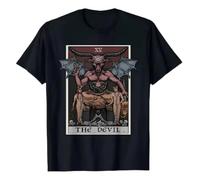 The Devil Tarot Card Baphomet Gothic Witch Occult T-Shirt Anime Graphic for Men Clothing Women Short Sleeve Tees