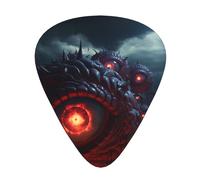 The Devil's Eye - Set di 12 plettri per chitarra con motivo "Devil's Eye", disponibile in 3 spessori, adatto per chitarre acustiche ed elettriche