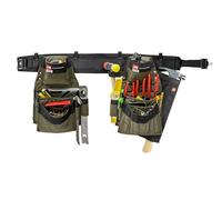 The Diamondback Artisan Tool Belt System, per destrorsi, verde ranger, piccolo | per falegnami, elettricisti, tetti, cartongesso, sacchetti per attrezzi di fissaggio e cravatte, imbottito, supporto martello