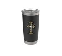 The Diamonds Monogram Gold Cross Bicchiere termico in acciaio inox doppia parete