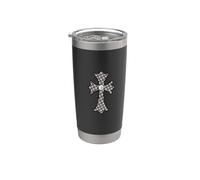 The Diamonds Monogram Silver Cross Bicchiere termico in acciaio inox doppia parete