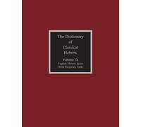 The Dictionary of Classical Hebrew, Volume IX (Tascabile)