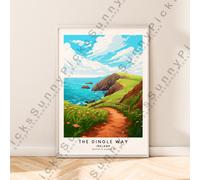 The Dingle Way Illustrazione Stampa Irlanda Viaggi Poster da Parete Décor