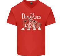 The Dinosauri Divertente T- Rex Musica Parodia Uomo Scollo A V Cotone T-Shirt