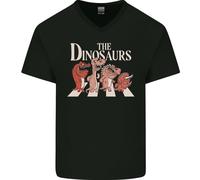 The Dinosauri Divertente T- Rex Musica Parodia Uomo Scollo A V Cotone T-Shirt