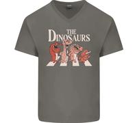 The Dinosauri Divertente T- Rex Musica Parodia Uomo Scollo A V Cotone T-Shirt