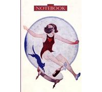 The Dizzy Dame: Vintage-Inspired Ruled Notebook with Playful Art Deco Charm