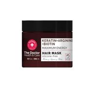 The Doctor Health & Care Cheratina + Arginina + Biotina Maschera per capelli 295 ml, cura intensiva senza silicone per capelli danneggiati