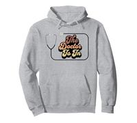 The Doctor Is in Funny Medical Profession Stetoscopio Retro Felpa con Cappuccio